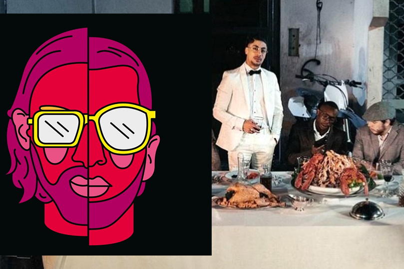 Montage photo de l'album Le Monde Chico de PNL et de l'album de Maes Les derniers salopards.